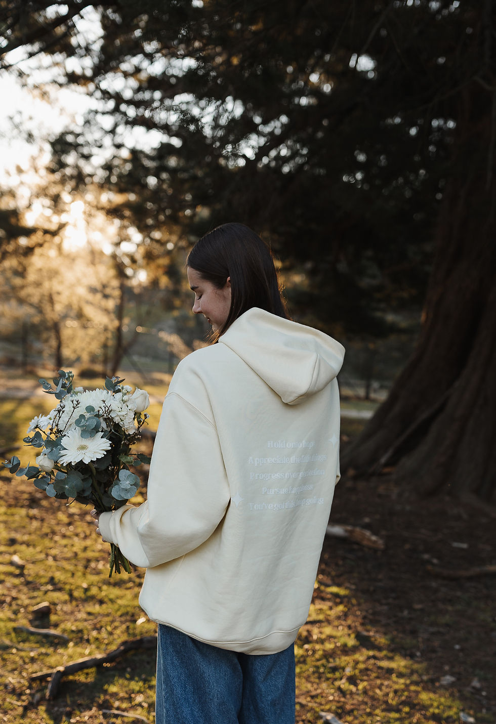Thumbnail: Happy Hoodie - Pale Yellow and White