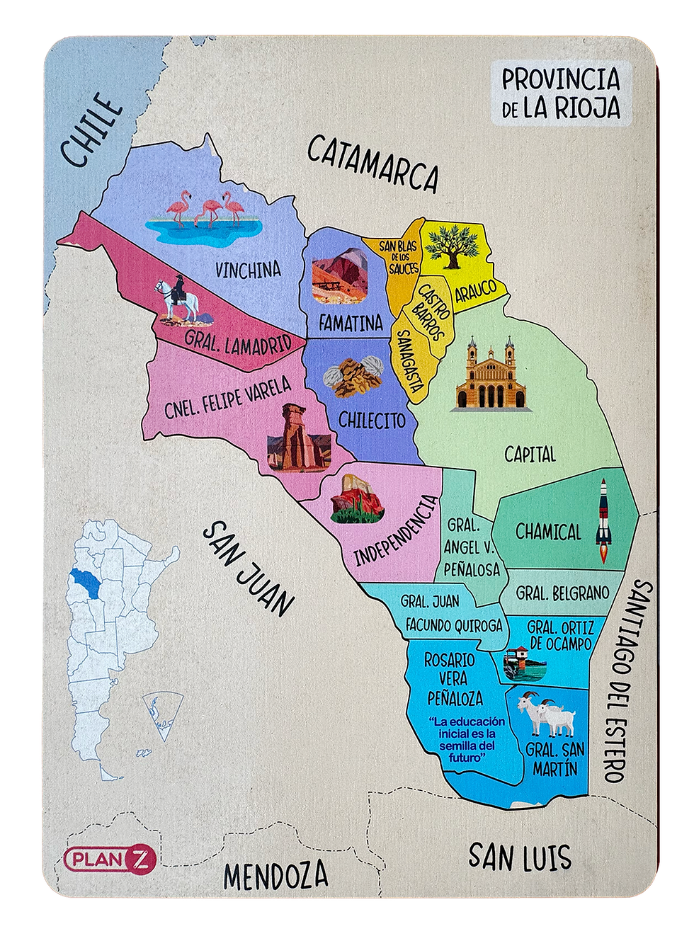 Miniatura: Mapa Encastrable Provincia La Rioja