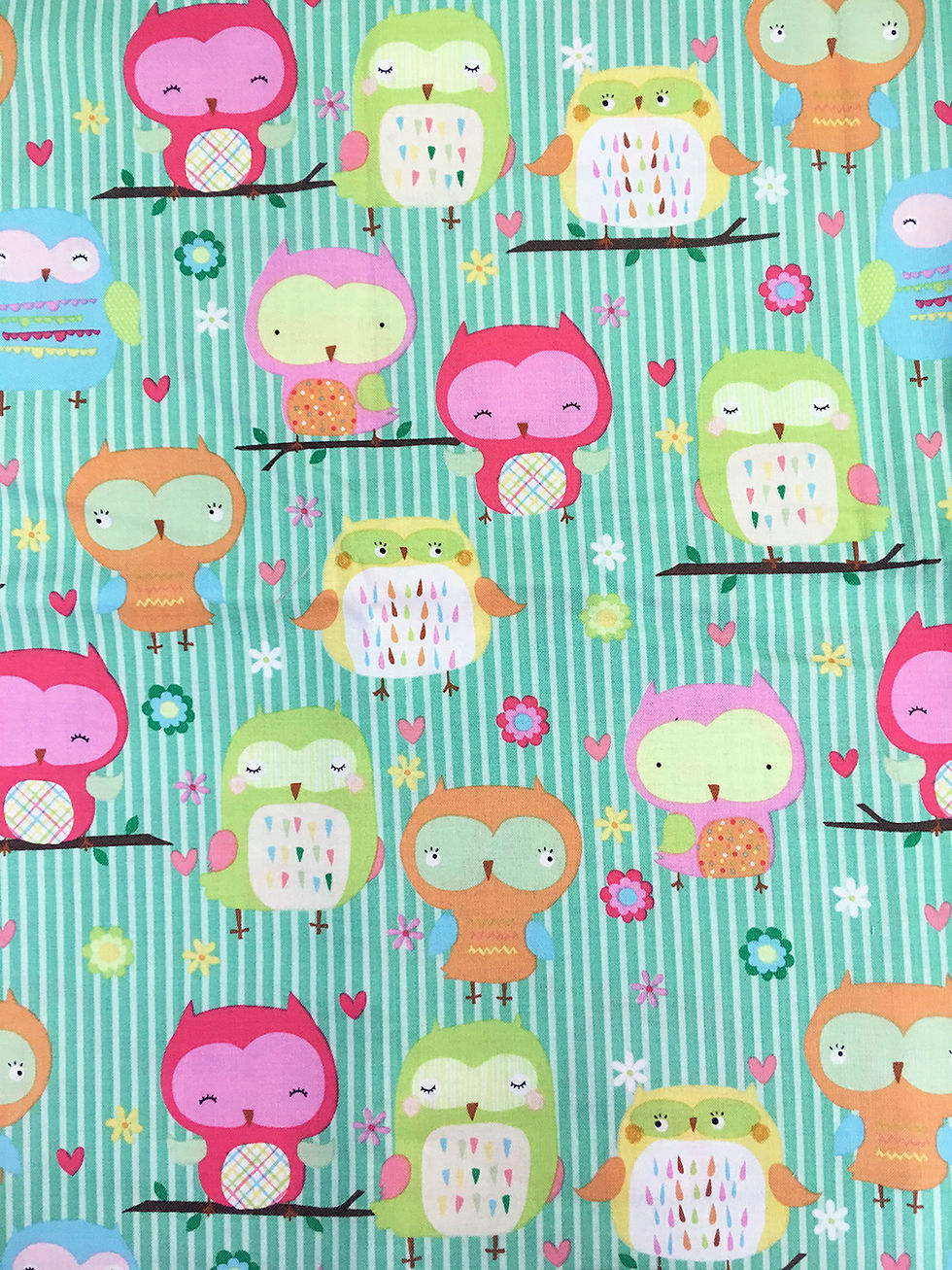 Teal Stripe Owls