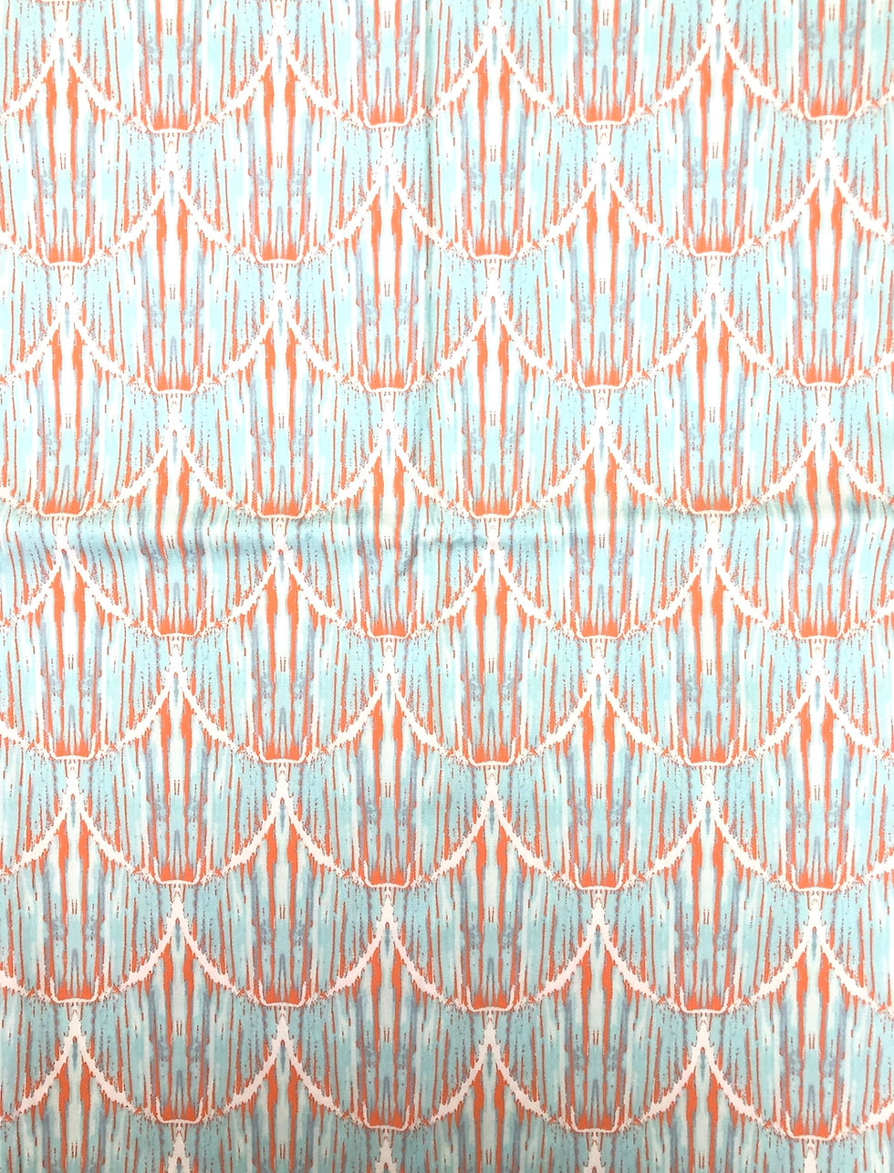 Aqua Watercolor Mermaid Scales