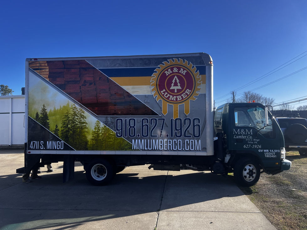 M&M Box Truck Wrap Finished Photo