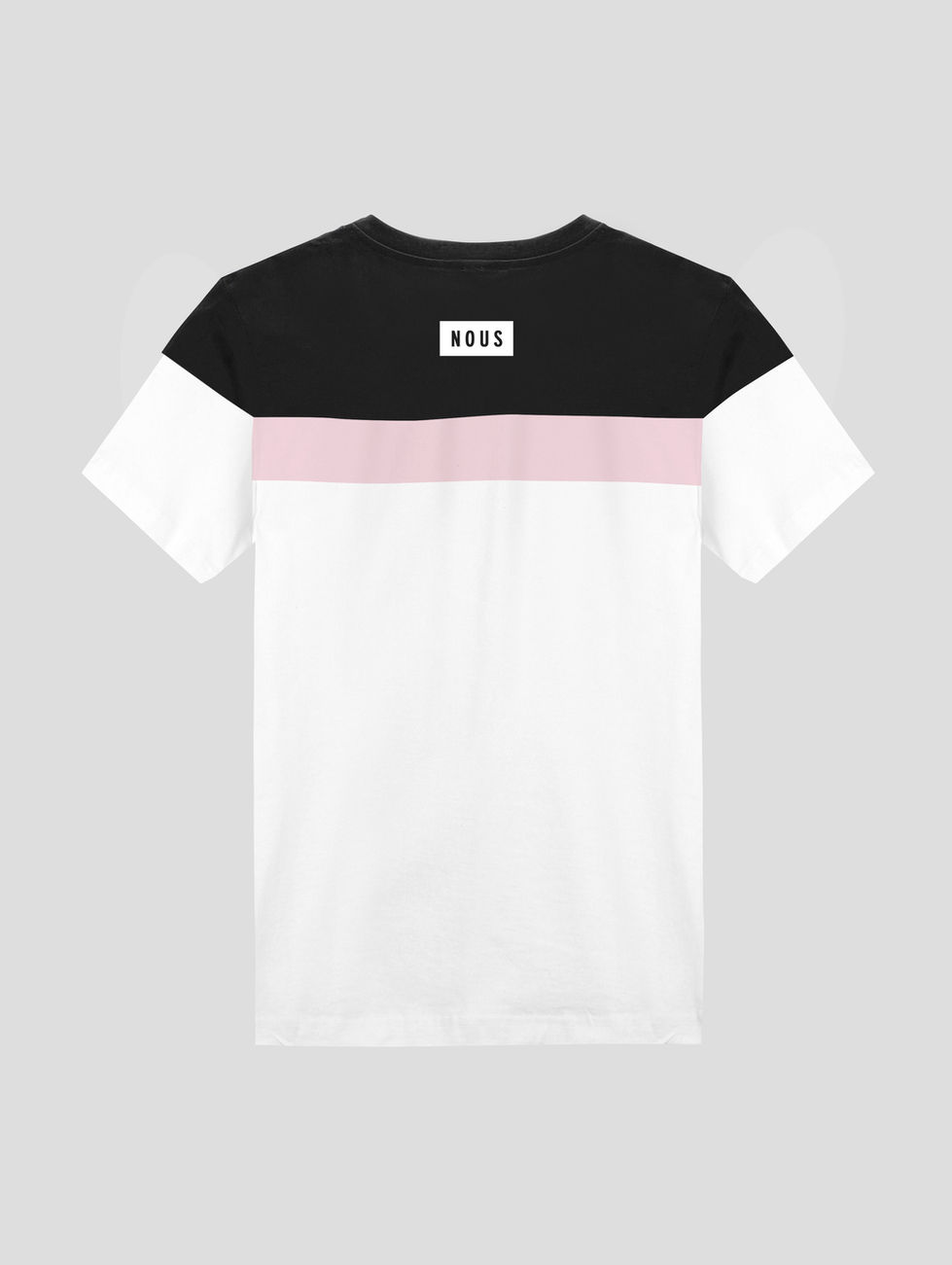 White T-shirt with Pink and Black T-shirt