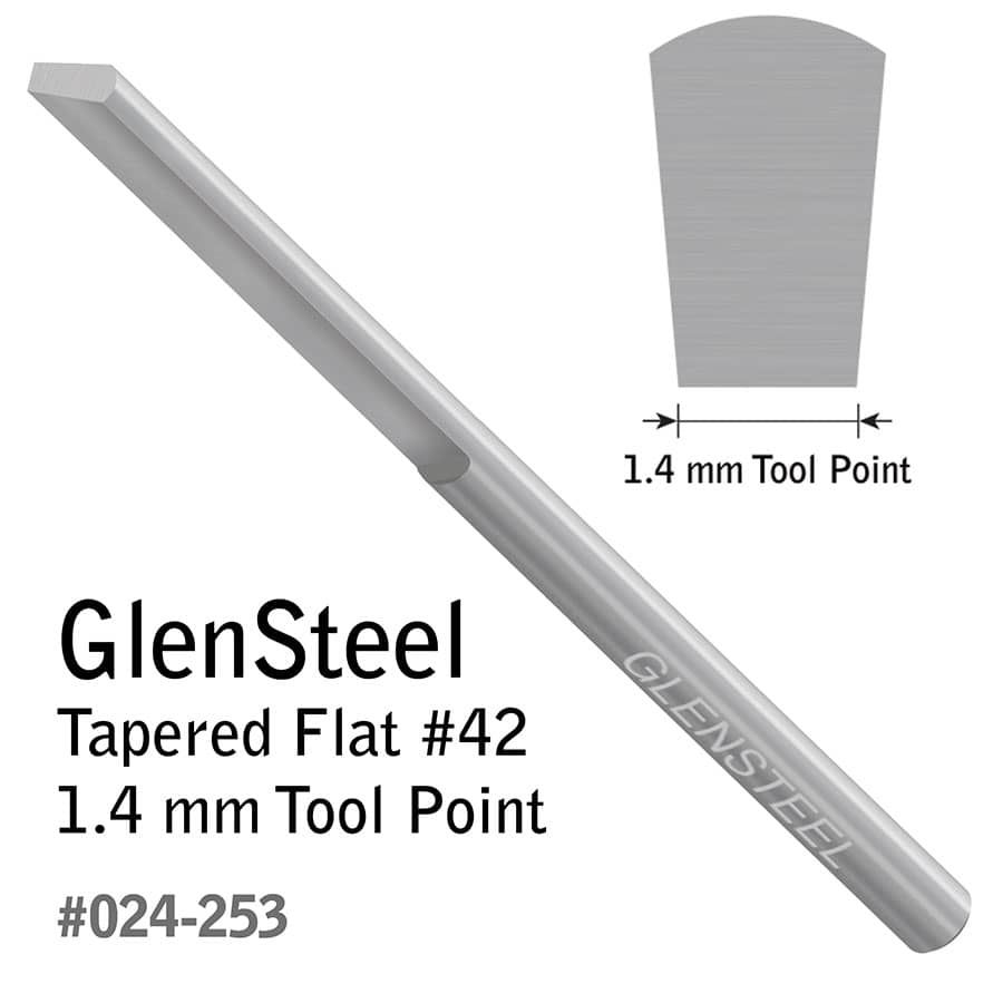 GLENSTEEL TAPERED FLAT — #42, 1.4 MM GRS ITEM #024-253
