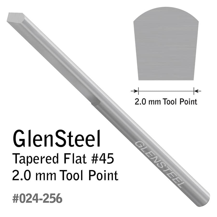 GLENSTEEL TAPERED FLAT — #45, 2.0 MM GRS ITEM #024-256
