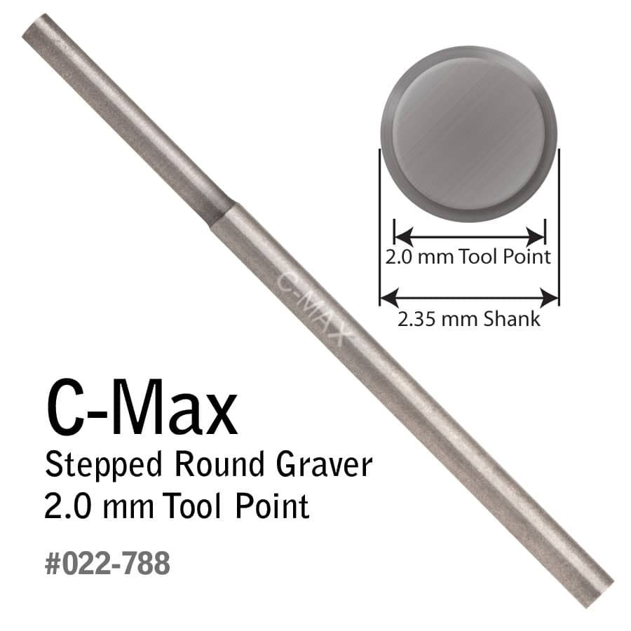 C-MAX STEPPED ROUND GRAVER — 2.0 MM