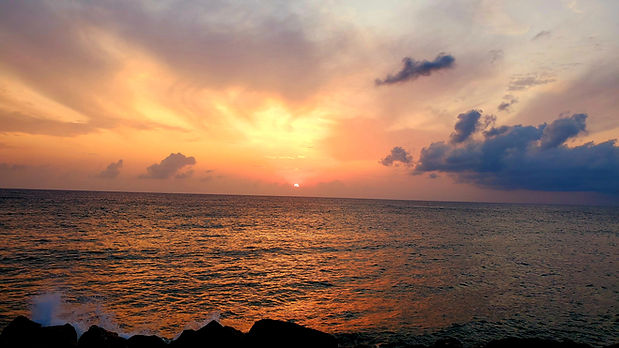 Sunset over ocean