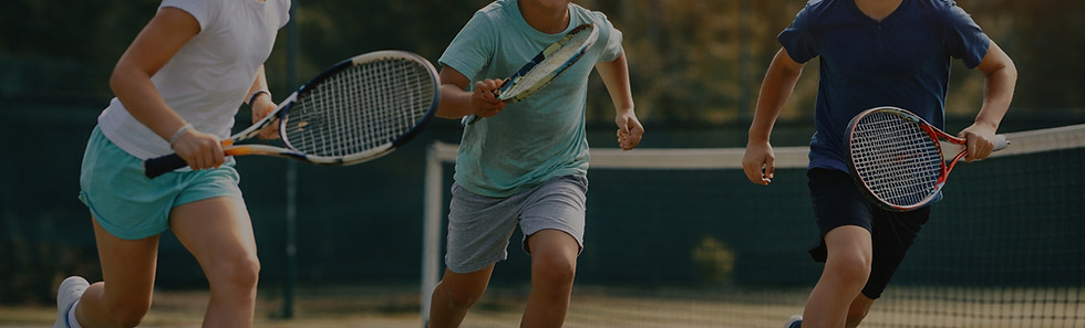 Children playing tennis under the sun_ed