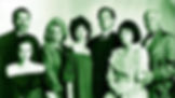 The main cast of the Wild Palms TV mini-series, written by Bruce Wagner and produced by Oliver Stone for ABC in 1993. The cast of Wild Palms TV mini-series from left to right: Tully Woiwode (Nick Mancuso), Tabba Schwartzkopf (Bebe Neuwirth), Josie Ito (Angie Dickinson), Harry Wyckoff (James Belushi), Paige Katz (Kim Cattrall) and Senator Tony Kreutzer (Robert Loggia).