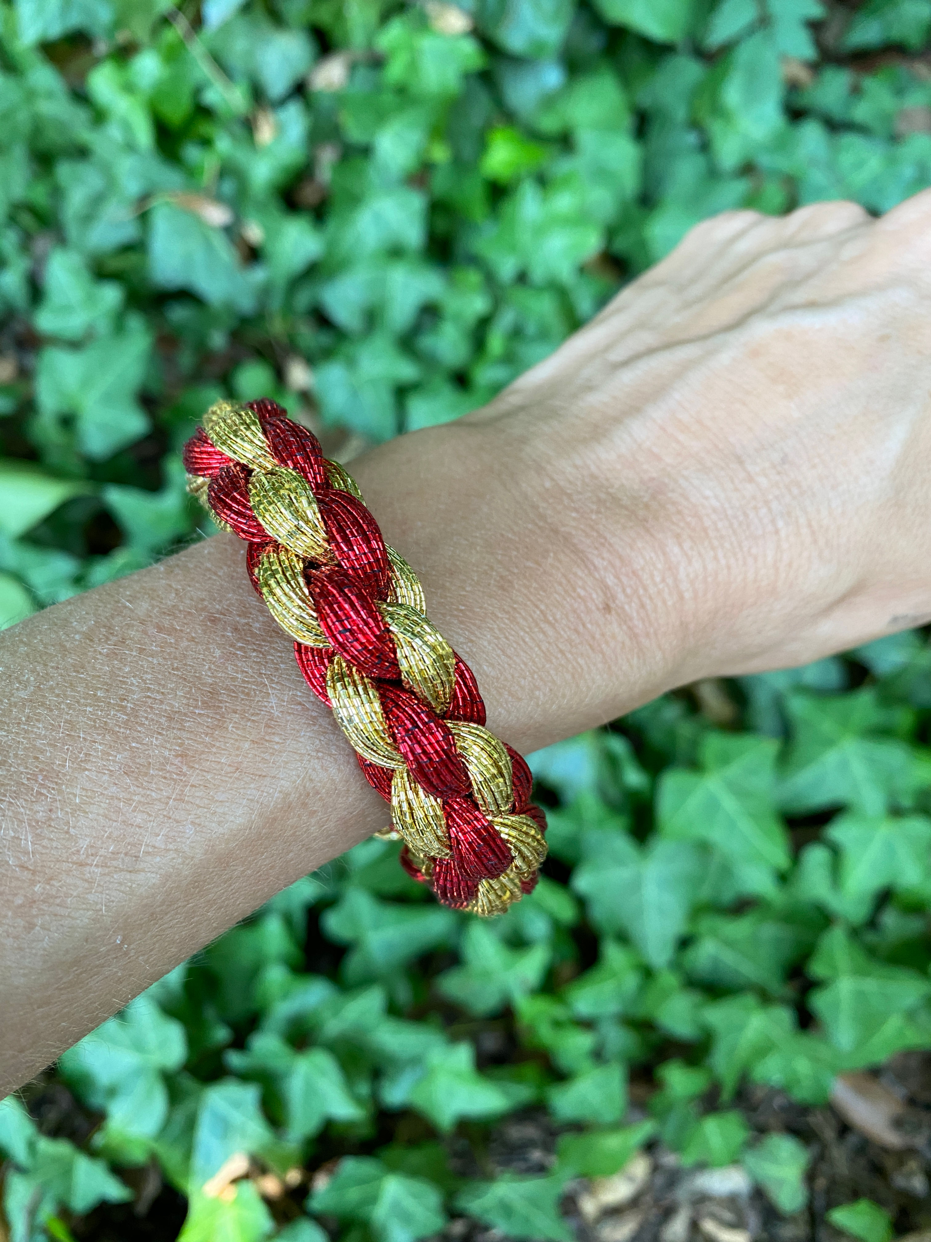 Peppermint Golden Braid Bracelet