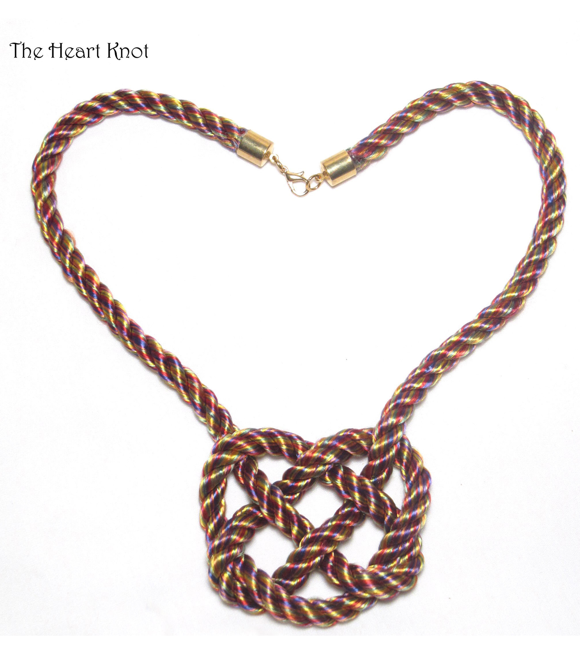Multi Colored Heart Knot