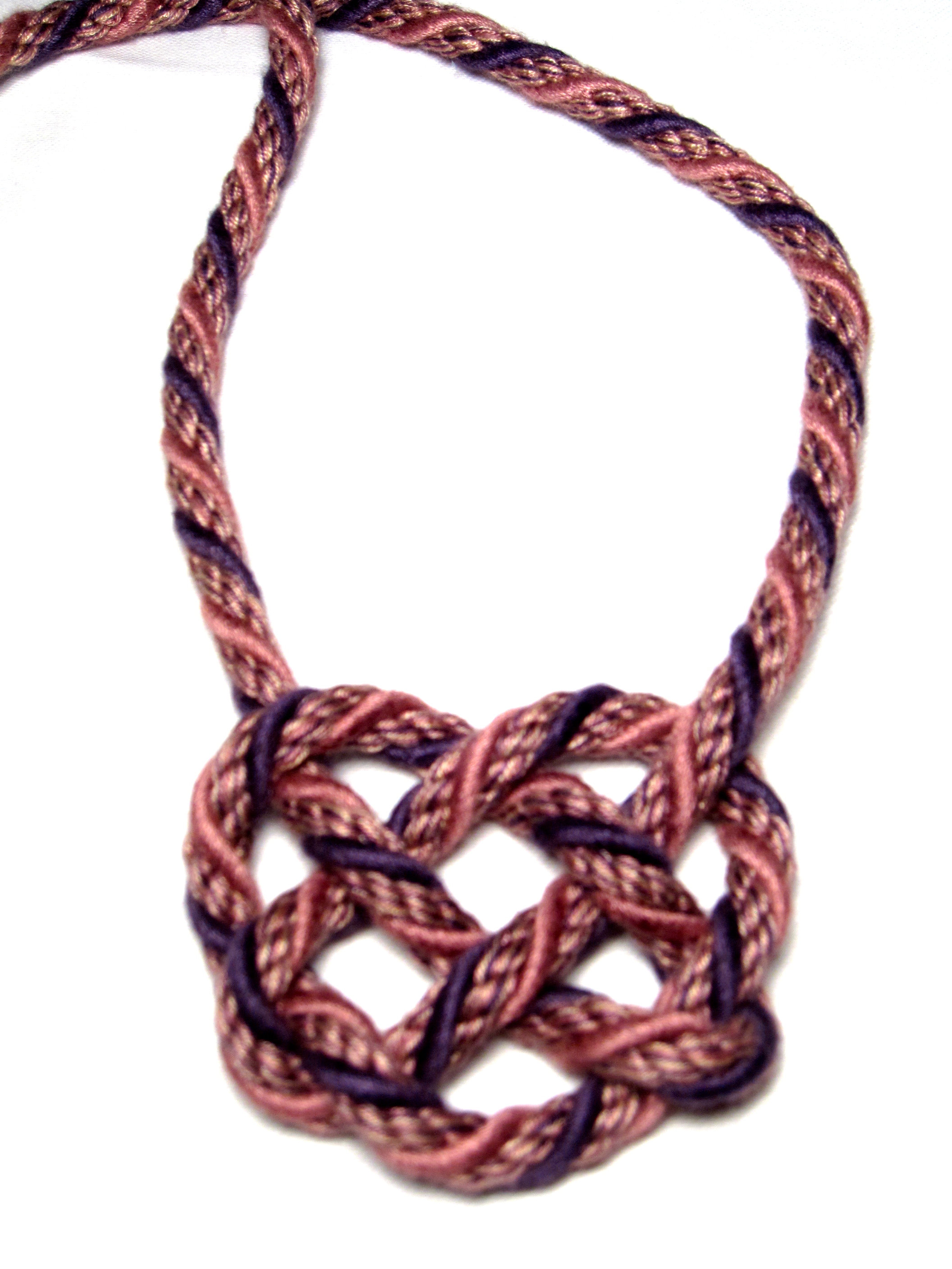 Woven Wine Knot heartknot