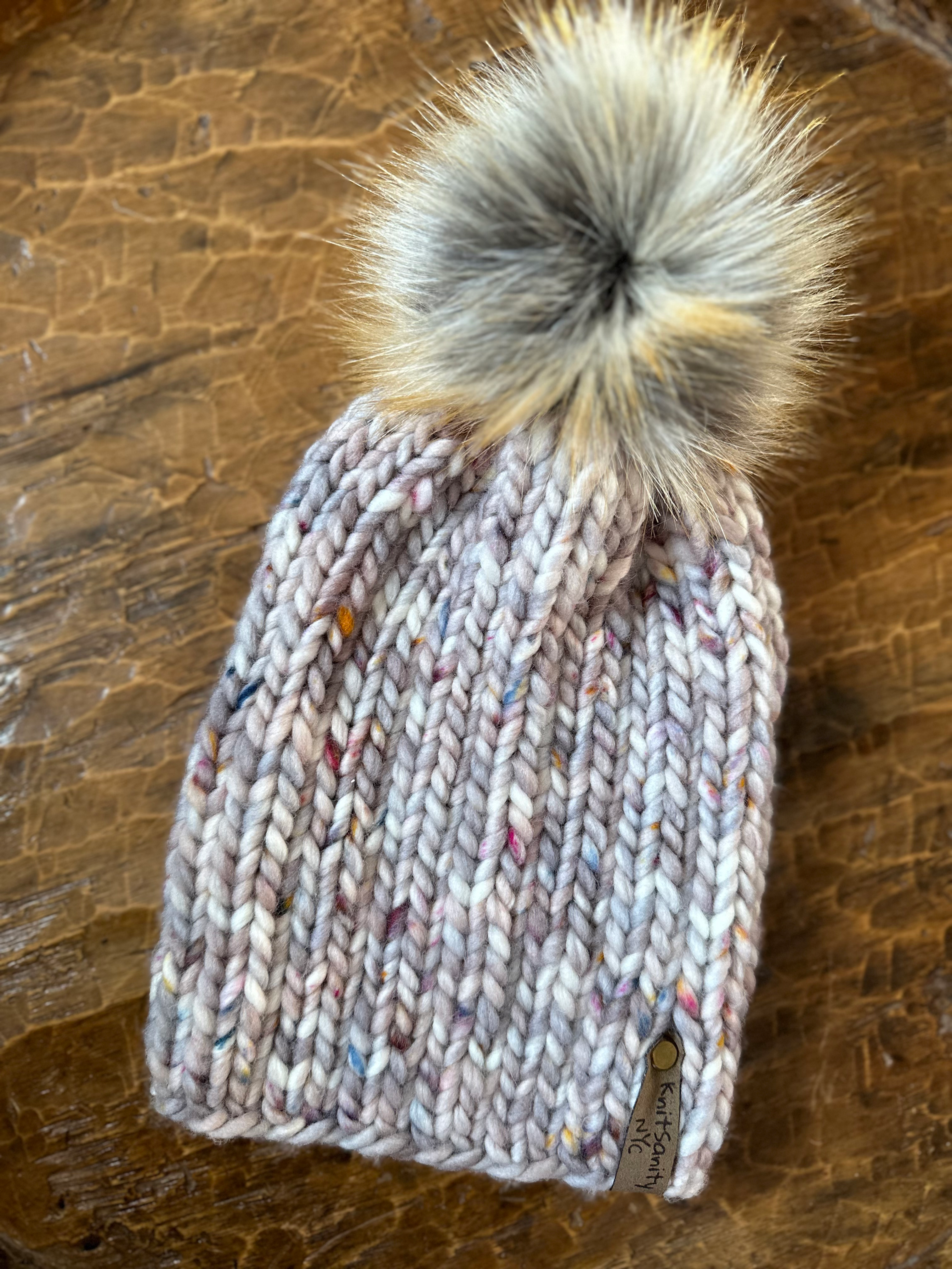 Luxury Merino Wool Super Bulky Pom Pom Hat - Smokes On You
