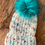 Thumbnail: Luxury Merino Wool Super Bulky Ribbed Brimmed Pom Pom Hat - Berry Swirl