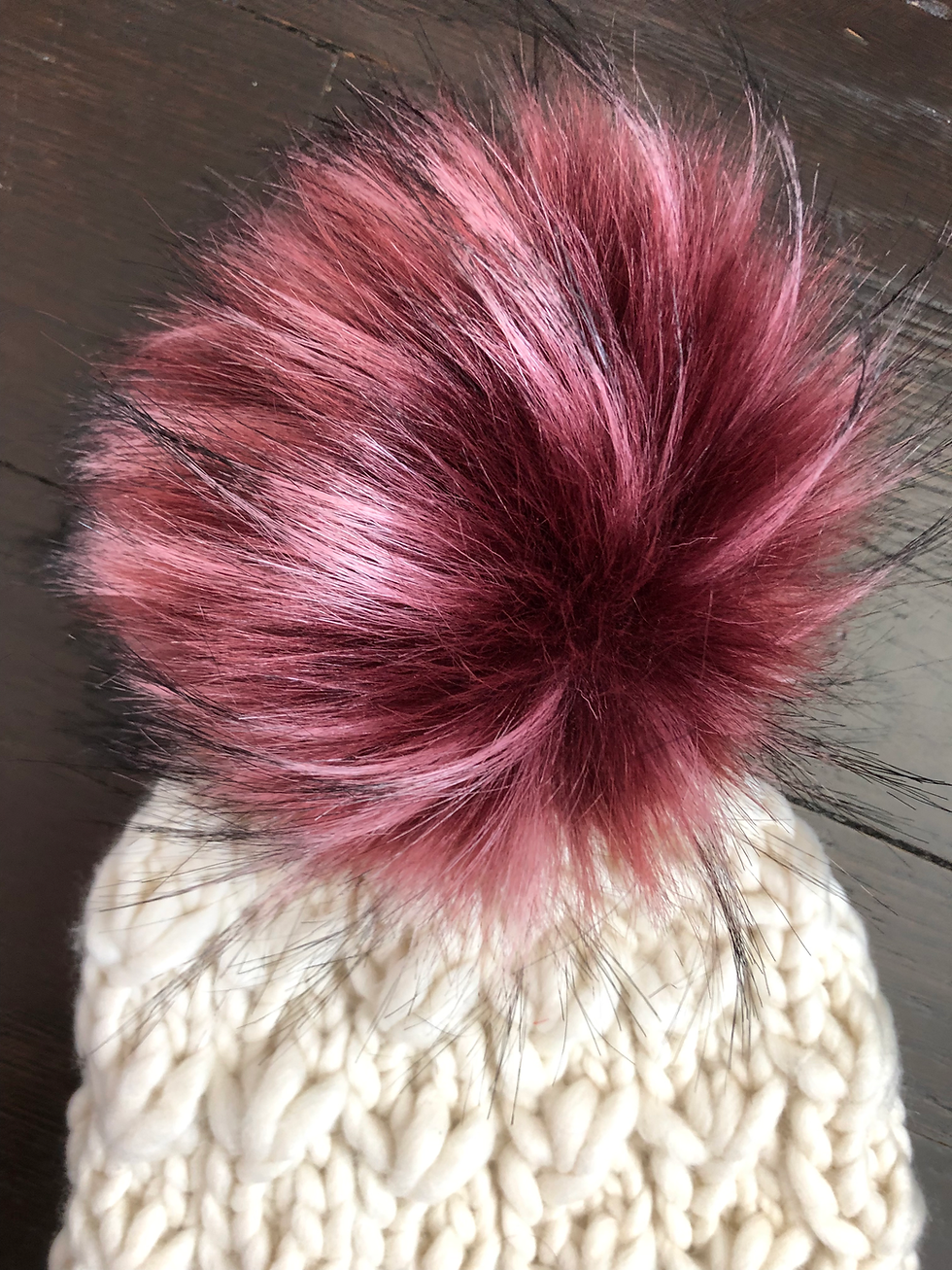 Thumbnail: Luxury Merino Wool Super Bulky Pom Pom Hat - Natural