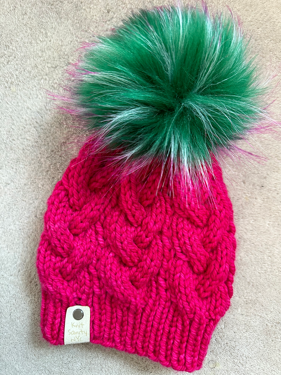 Thumbnail: Kids' Set of Luxury Merino Wool Bulky Cable Hats - (1-3 yrs) (4-6 yrs)