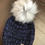Thumbnail: Luxury Merino Wool Super Bulky Pom Pom Hat - Paris Night