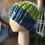 Thumbnail: Zero Waste Luxury Merino Wool Super Bulky Pom Pom Hat - Blue/Green Ombre