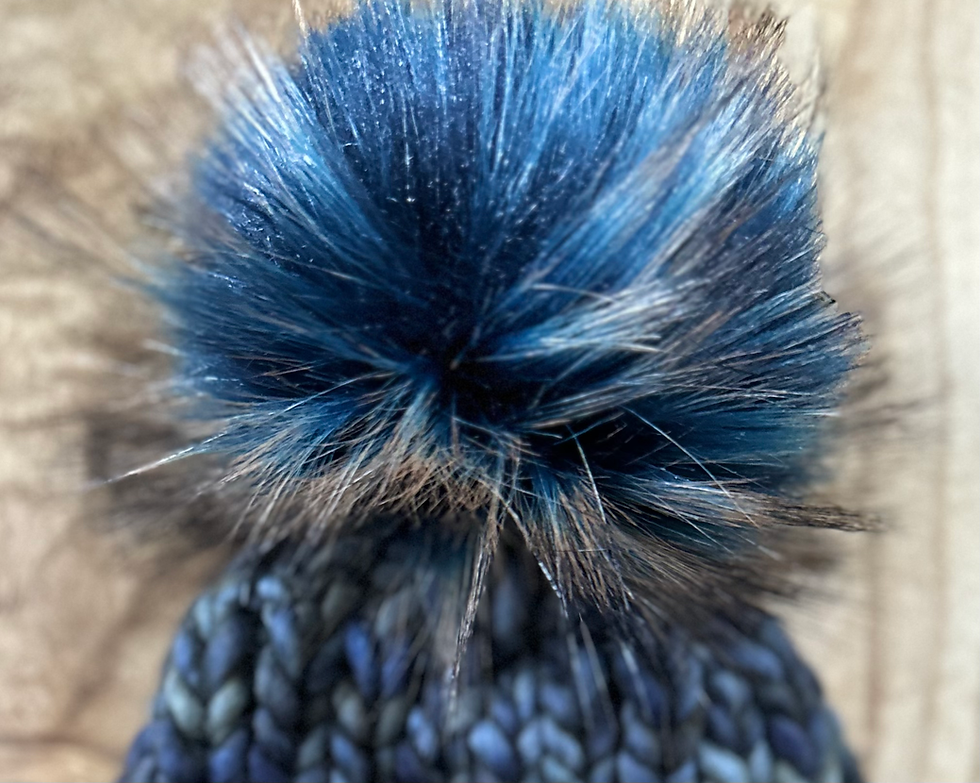 Thumbnail: Luxury Merino Wool Super Bulky Ribbed Brimmed Pom Pom Hat - Garden Gate