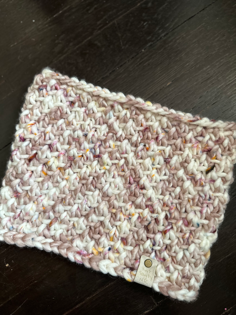 Thumbnail: **Set** Luxury Merino Wool Super Bulky Hat and Cowl Set - Toasted Almond