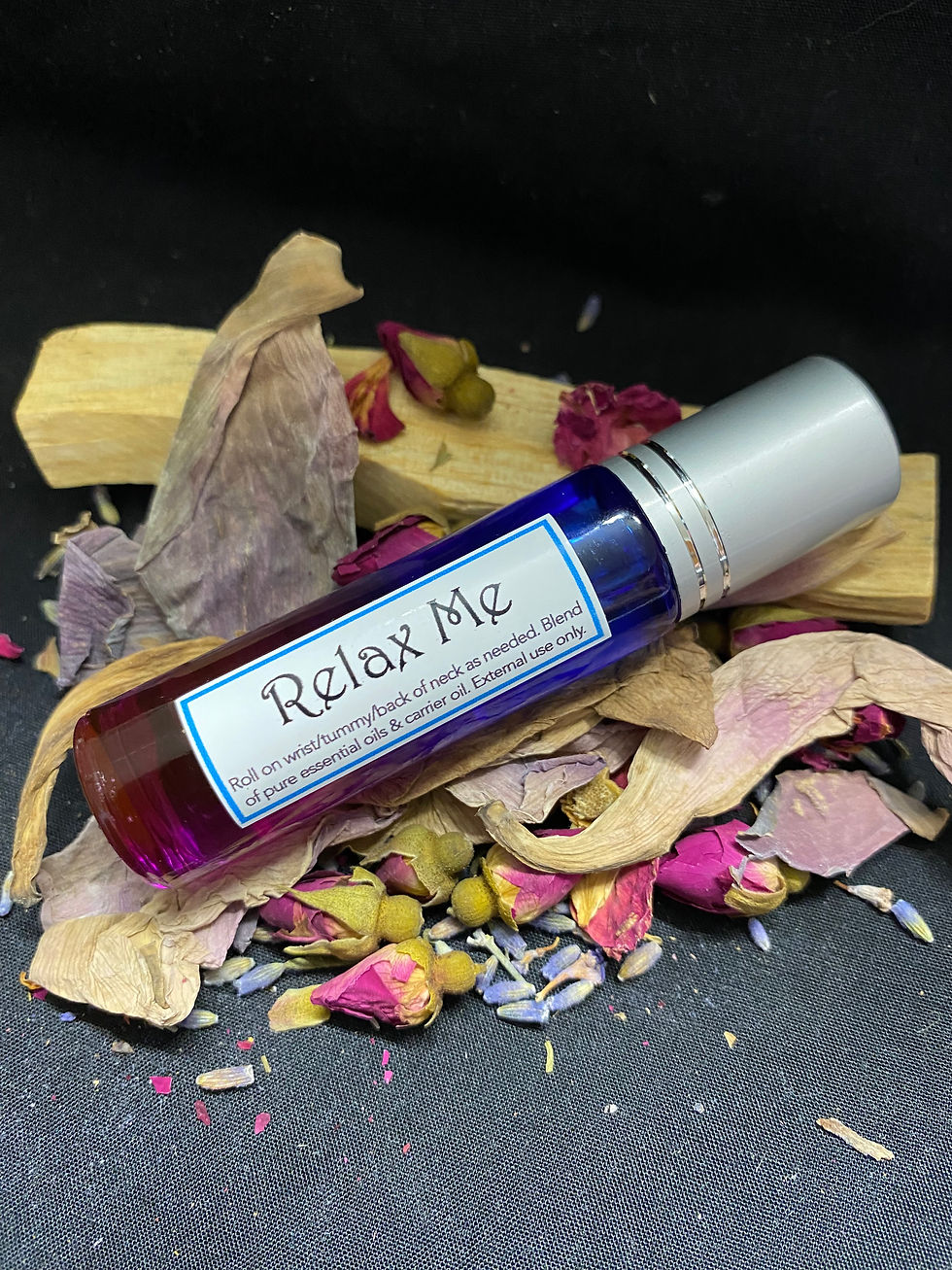 "Relax Me" 50ml Aromatherapy roller bottle front view