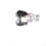 Elite Shungite, Amethyst and Sterling Silver Pendant front view