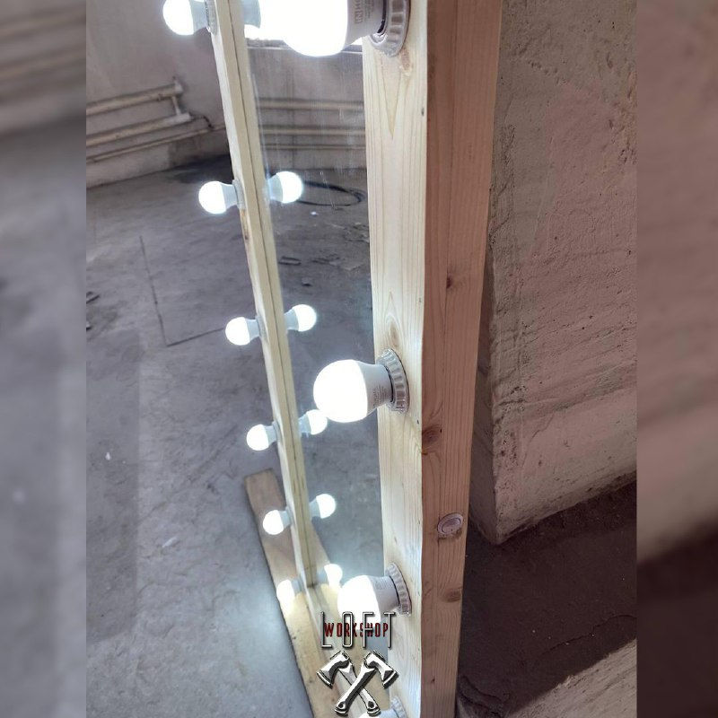 Миниатюра: Гримерное зеркало с лампами ЭКОНОМ