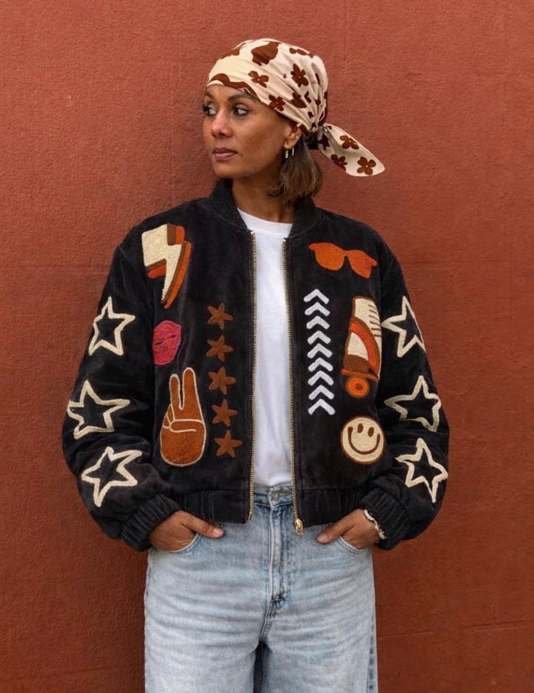 Limited Samt Bomberjacke the Oldie Black