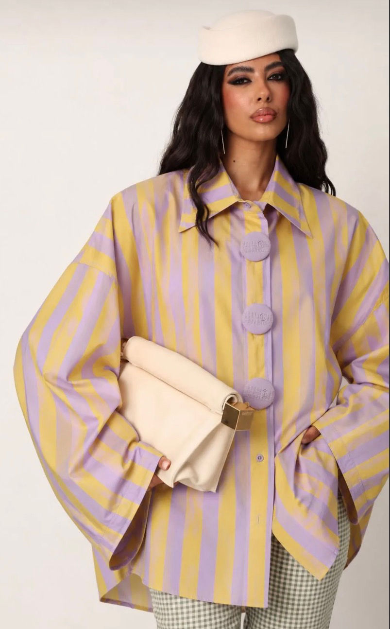 Fennabluse happy Stripes lila