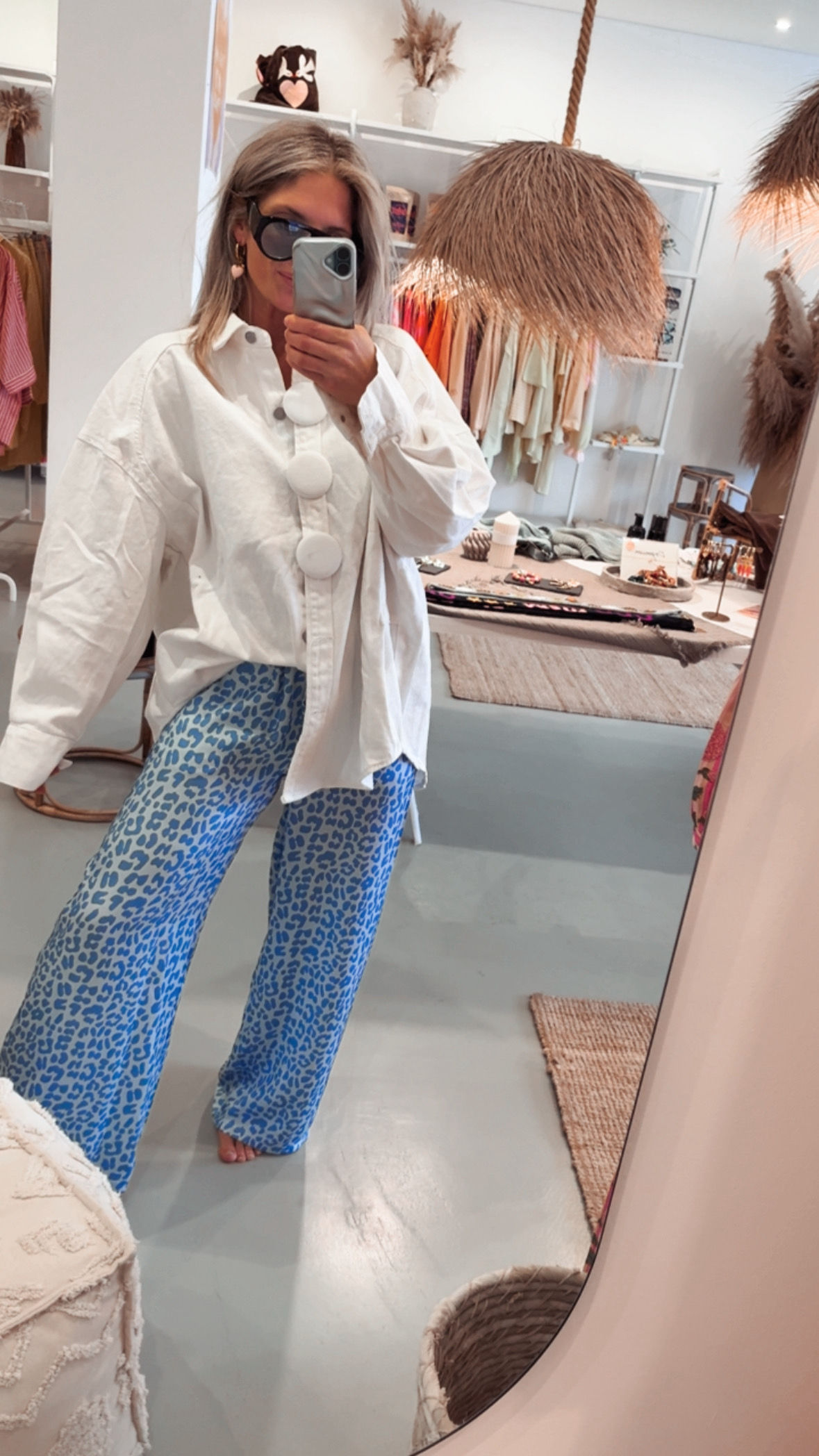 Fennabluse Jeans White