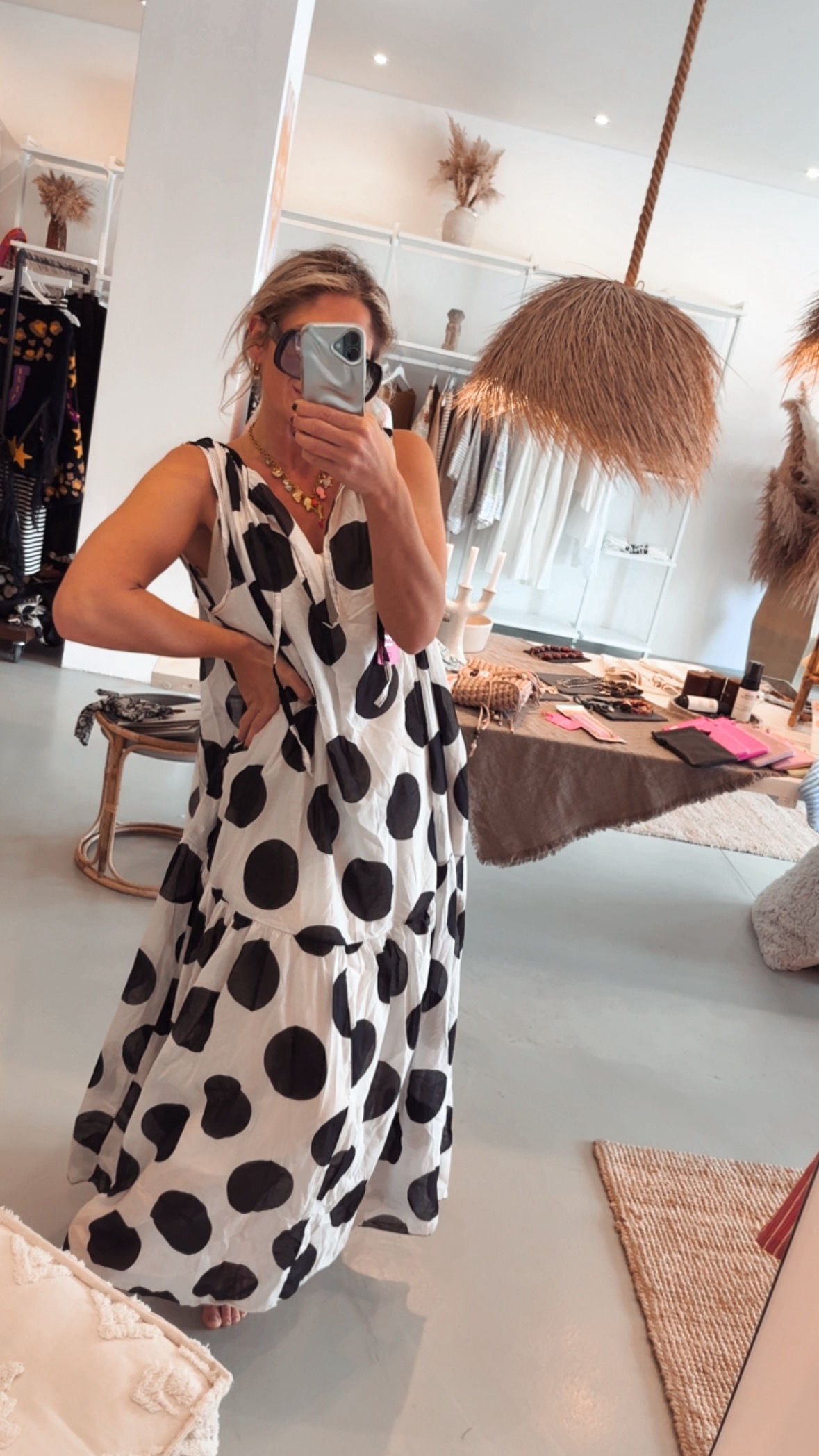 Maxikleid Dotts Weiß