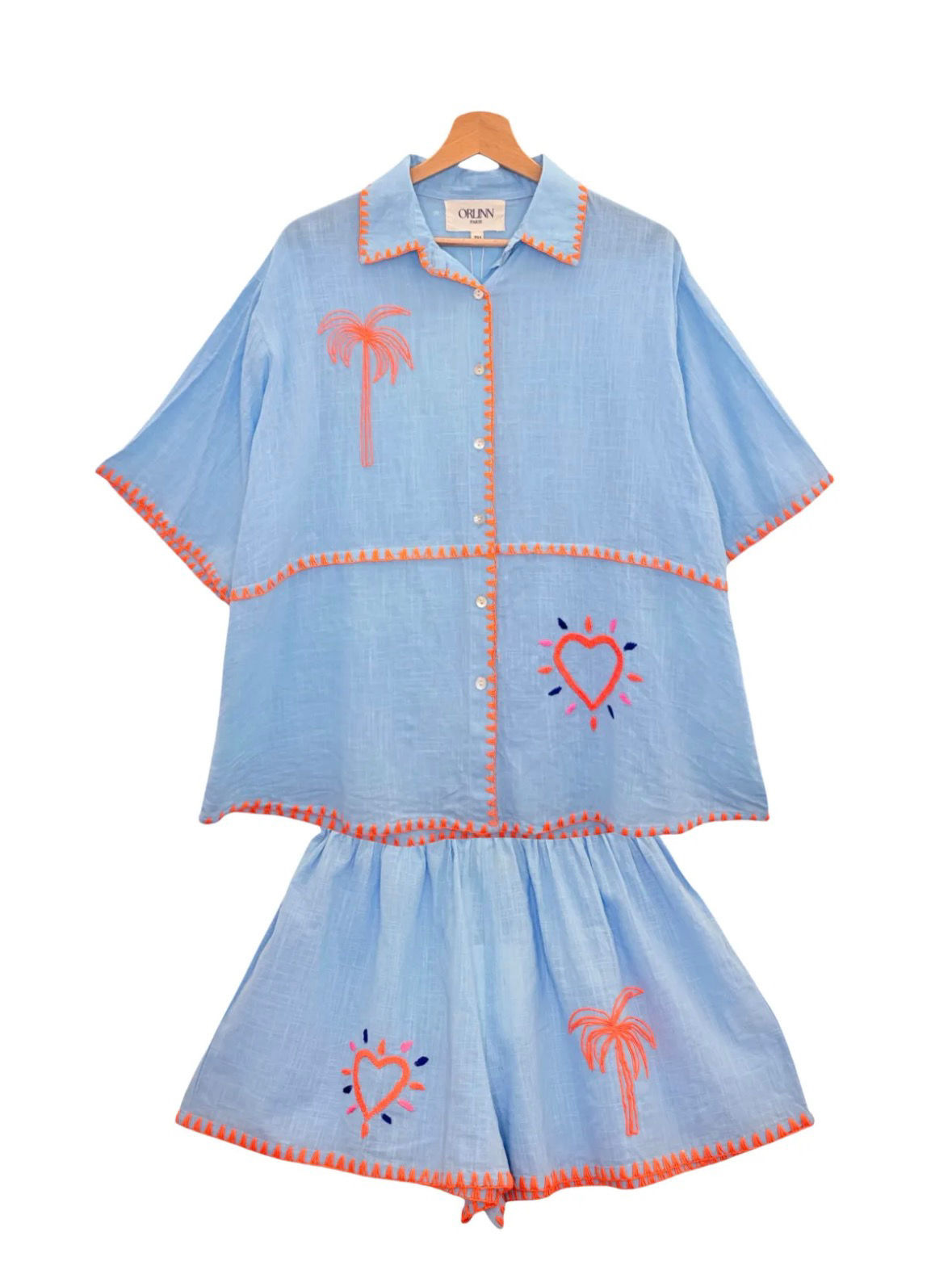 Leinenzweiteilwr Hocus blau