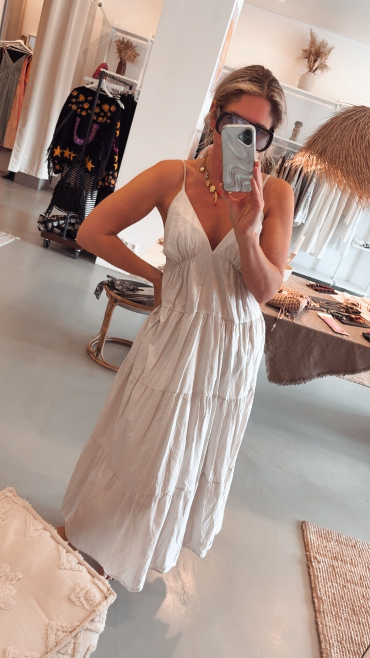 Maxikleid let it be beige