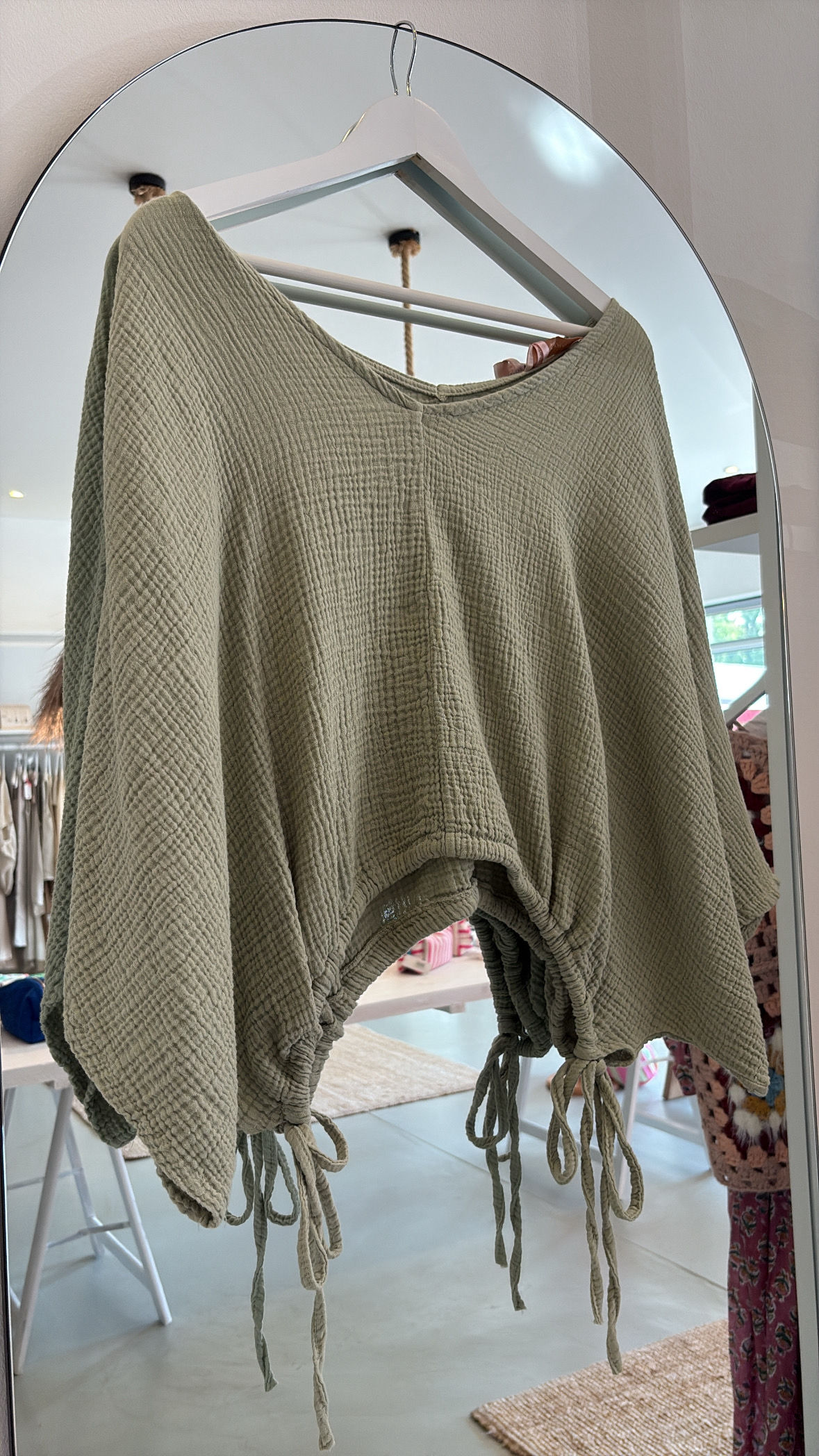 Musselin Crop Whoppi Khaki