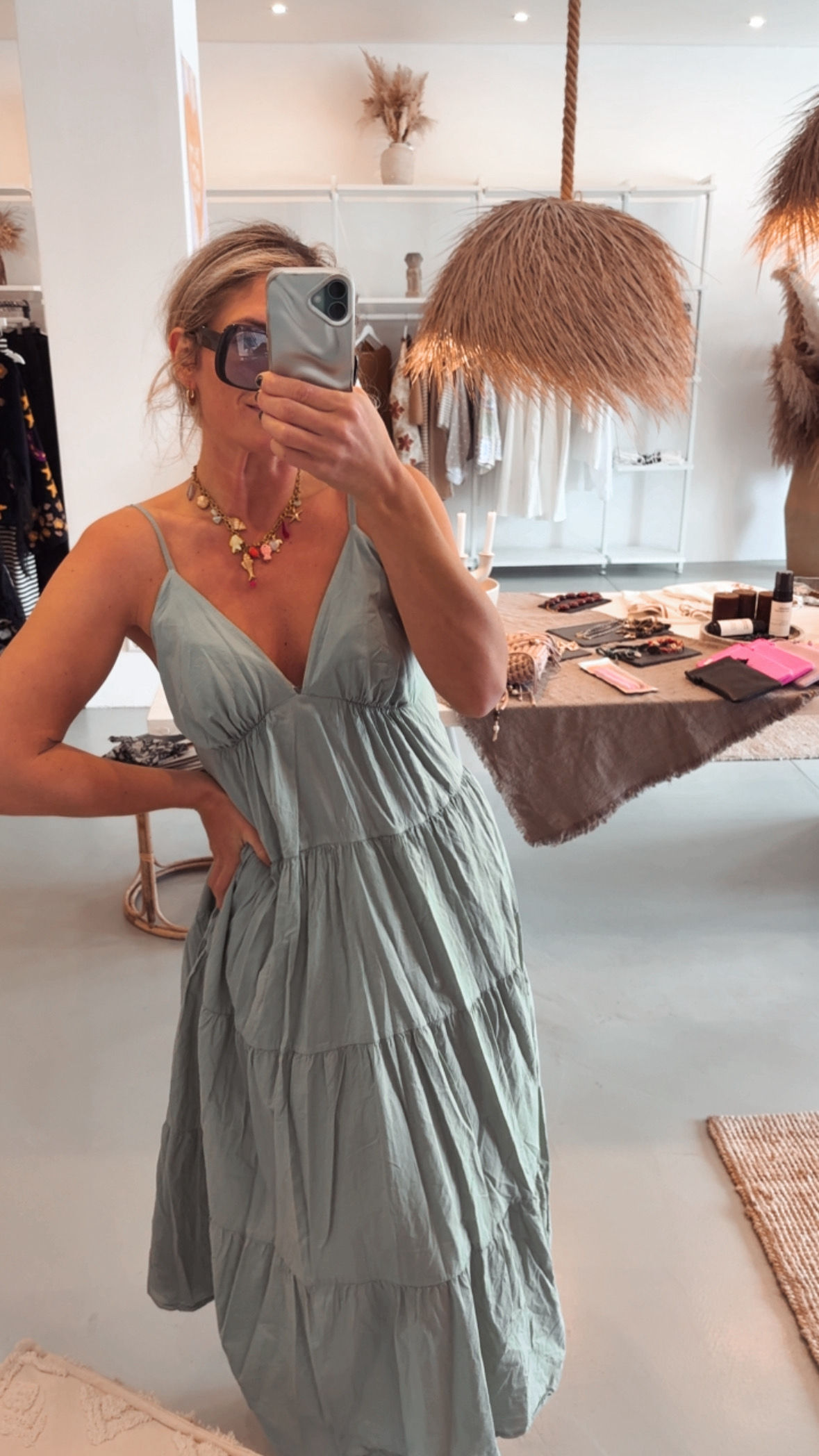 Maxikleid let it be khaki