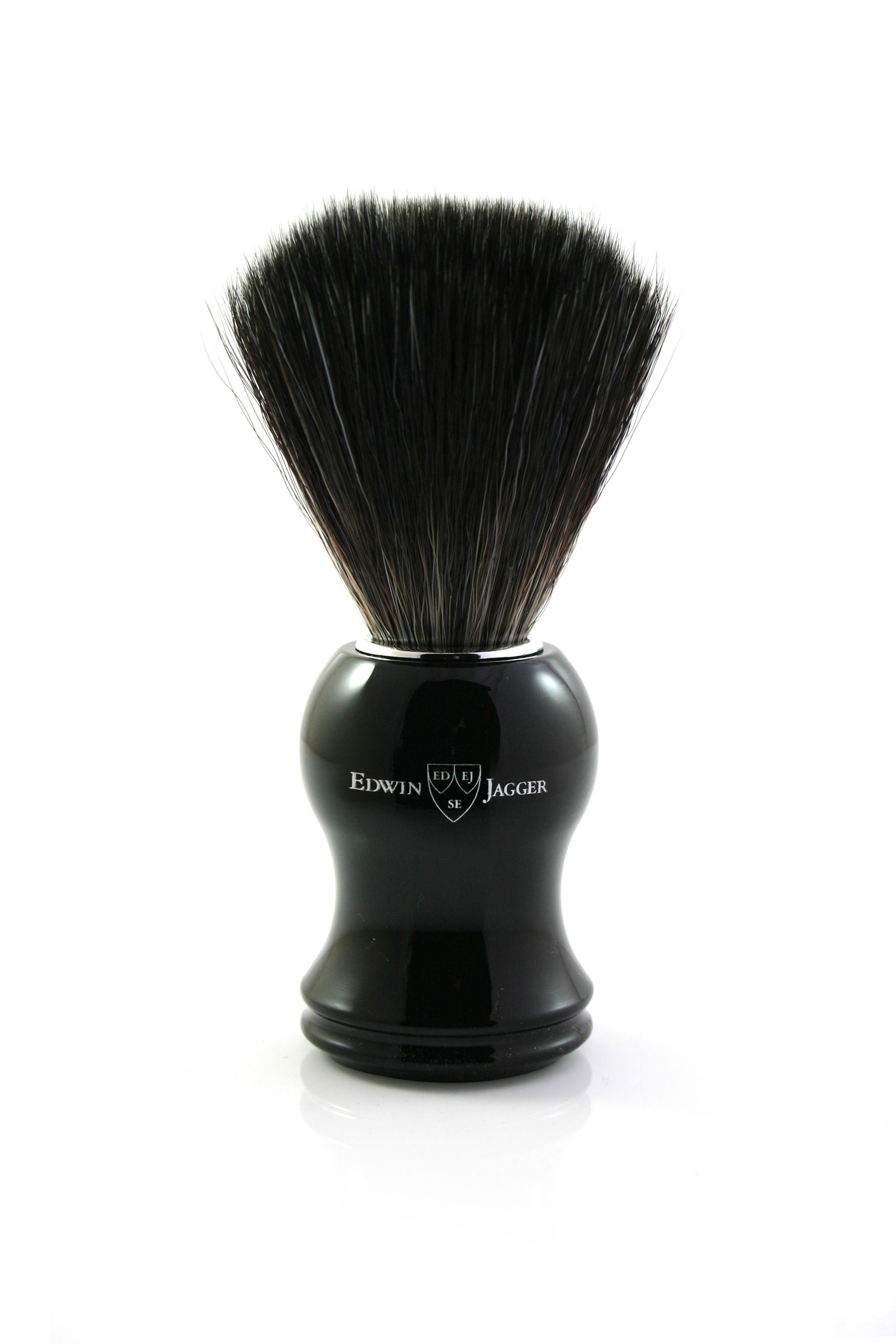 Edwin Jagger 21P36 Imitation Ebony Shaving Brush (Black Synthetic)