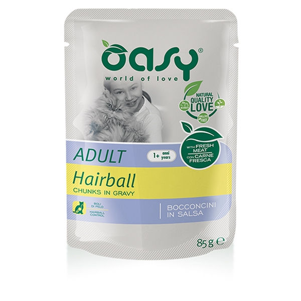 Oasy - Bocconcini in Salsa Adult Hairball 85 Gr.