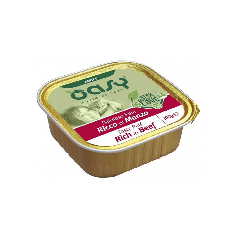 Oasy Gatto PATE' Adult Manzo Vaschetta 100 Gr