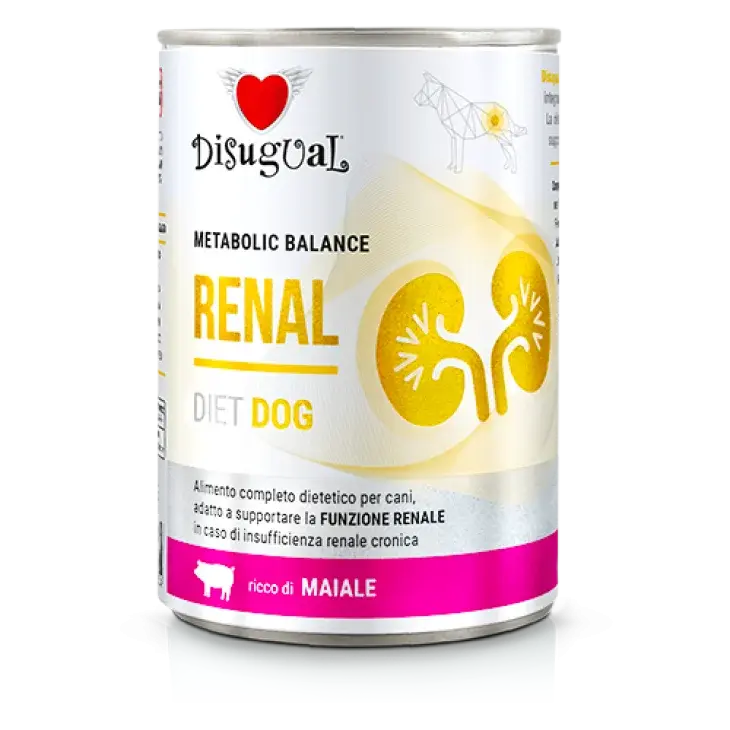 Disugual Dog Renal Alimento Dietetico per Cani Gusto Maiale 400 g