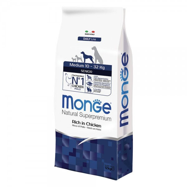 Miniatura: Monge Natural Superpremium Senior All Breeds Ricco di Pollo