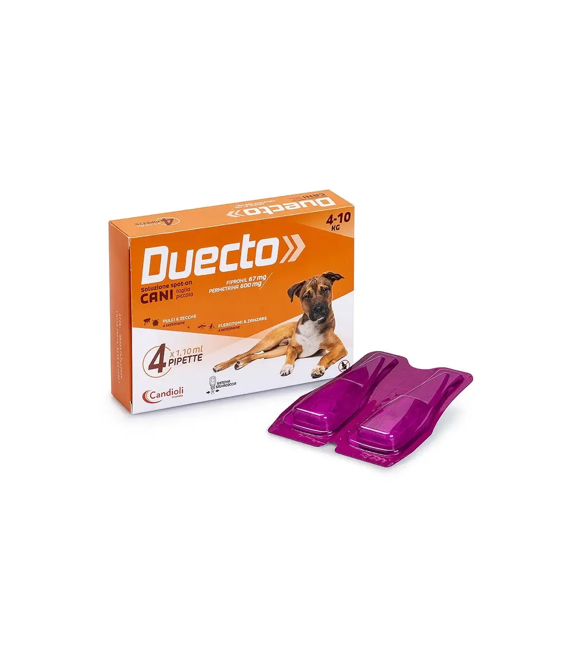 Candioli duecto spot on 4 pipette 4 - 10 kg