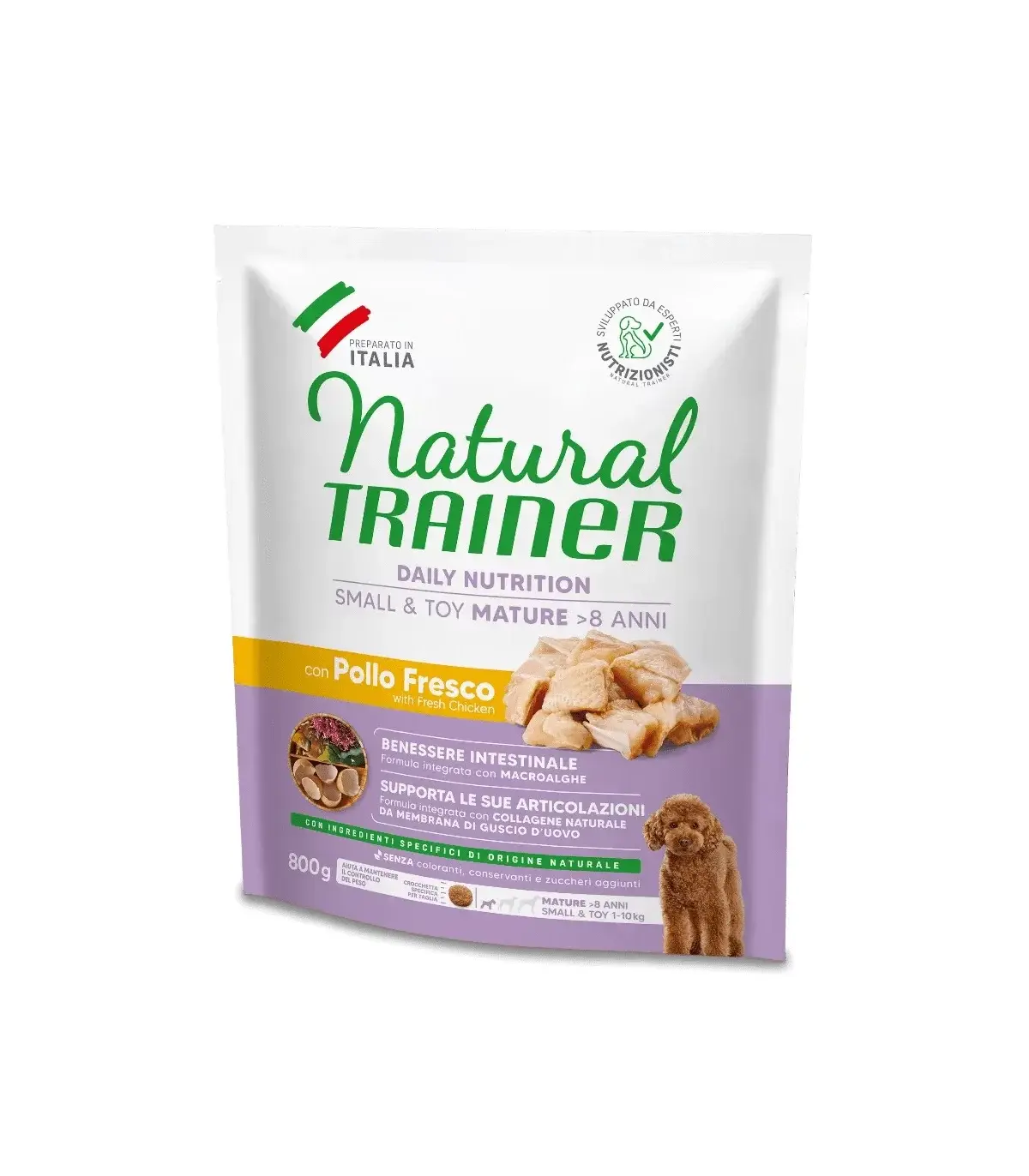 Natural Trainer daily nutrition cane small&toy mature Pollo fresco 800 gr