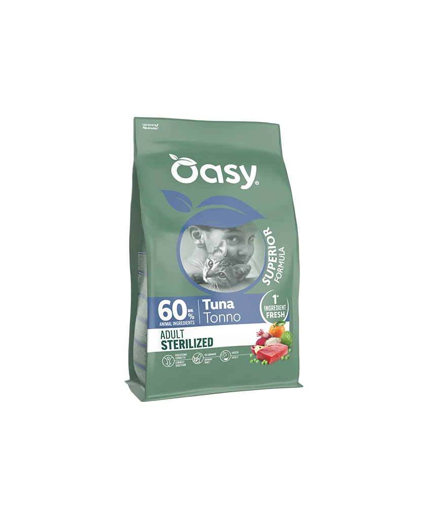 Oasy Gatto Adult Sterilized con Tonno da 1,5 Kg