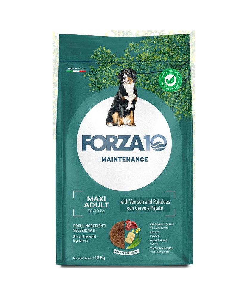 Forza10 Maintenance per Cane Adult Maxi con Cervo e Patate da 12 Kg