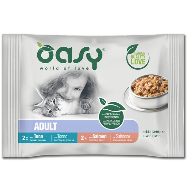 Oasy Bocconcini in Salsa Adult Multipack Selezione di Pesce