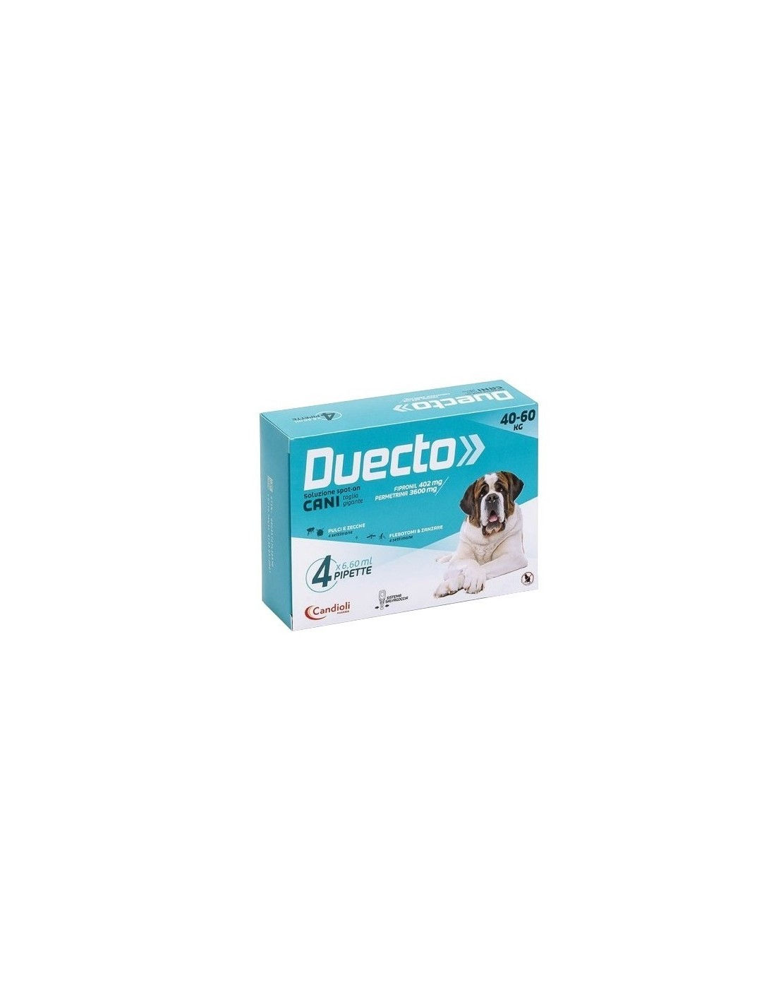 Candioli - Duecto Cani 4 pipette 40 - 60 Kg