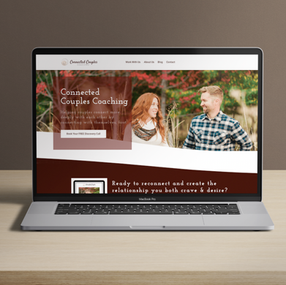 website mockup for company named 