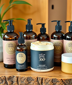 Level Up 360 Skincare products_ body scr