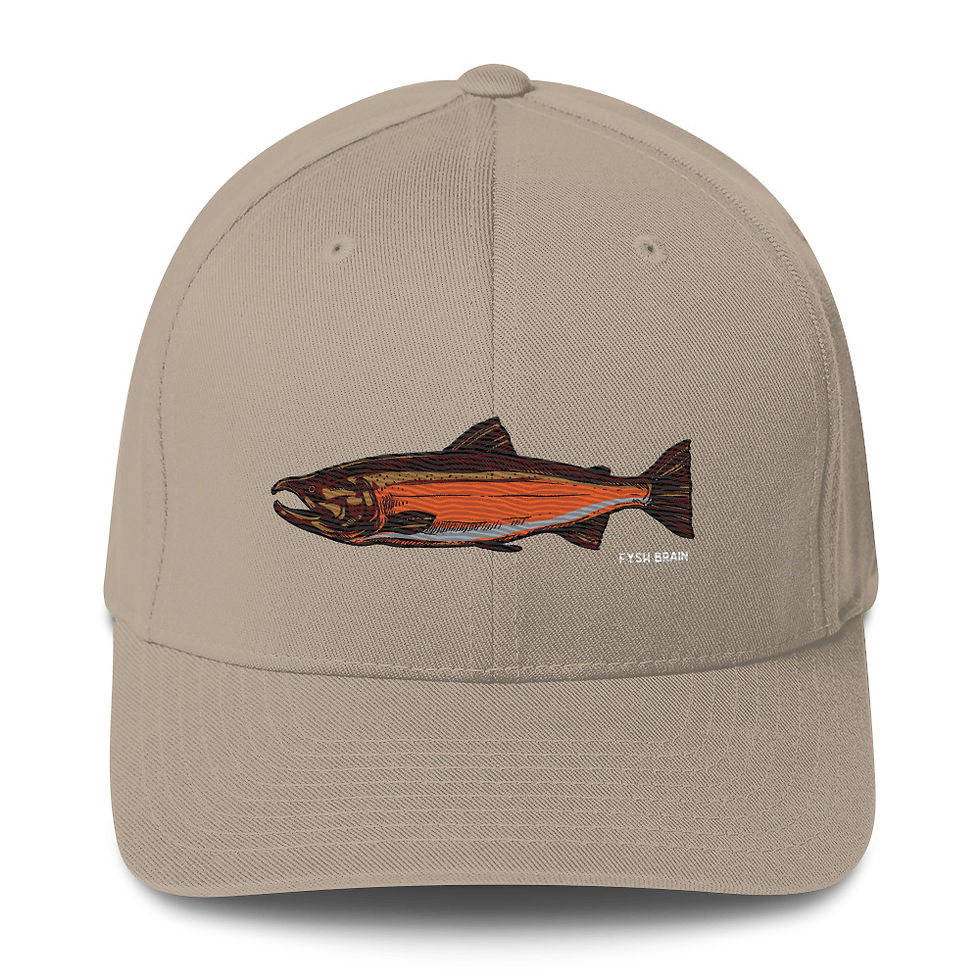 Thumbnail: Baseball Style Hat, Coho Embroidered Design