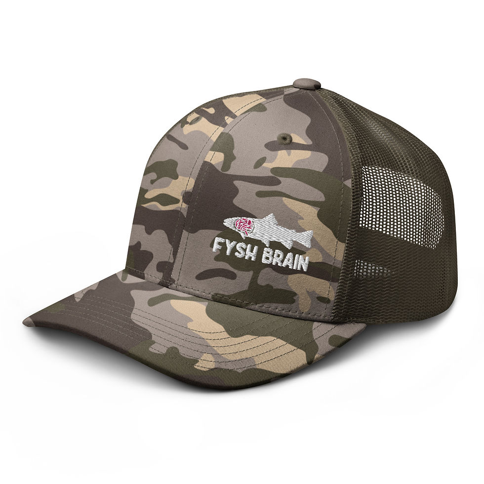 Thumbnail: Fysh Brain Camouflage Trucker Hat- Embroidered logo