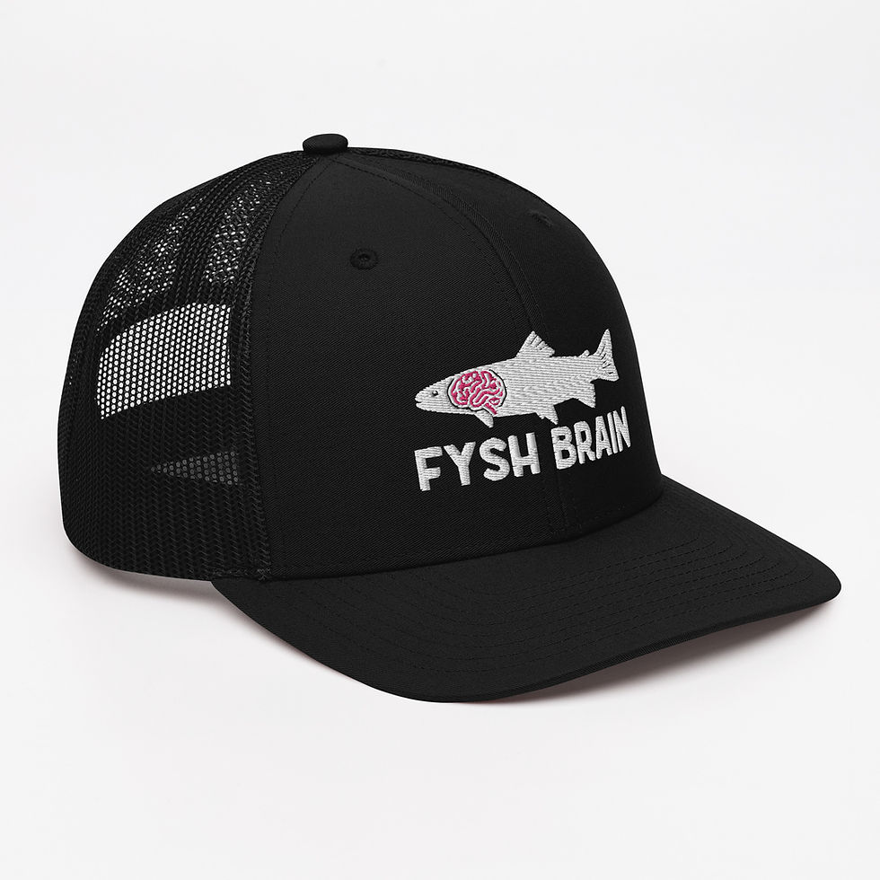 Thumbnail: Fysh Brain Snapback Trucker Hat - Large embroidered logo